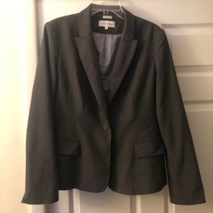 Calvin Klein Gray Stretch Blazer - Size 16